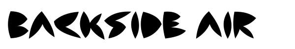 Backside Air font preview